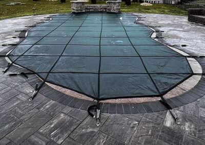Custom made pool safety cover for inground pool