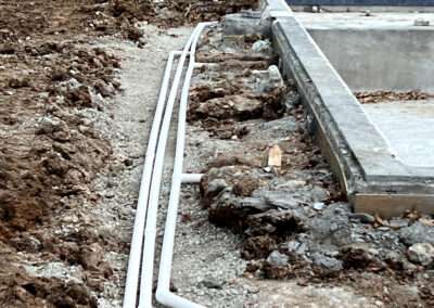 Outdoor plumbing system for inground pool