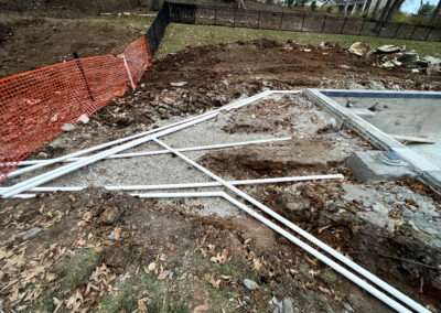 laying plumbing for outdoor pool