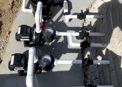 Outdoor plumbing system for inground pool