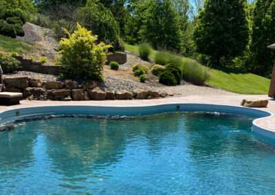 Clean inground pool after a pool maintenance service